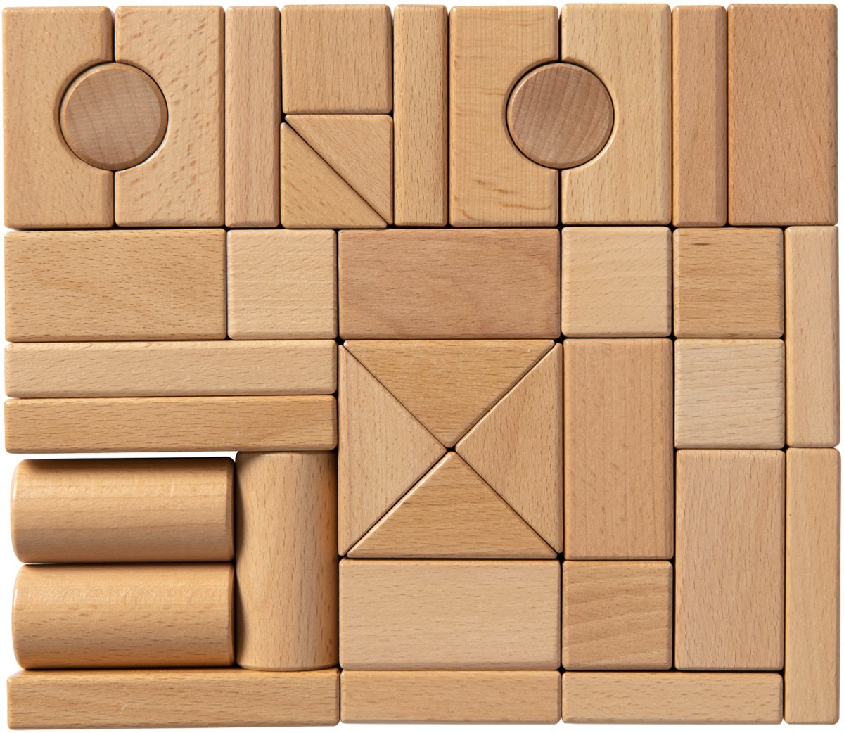 Bloques de madera de haya Van Dijk Toys - 44 piezas
