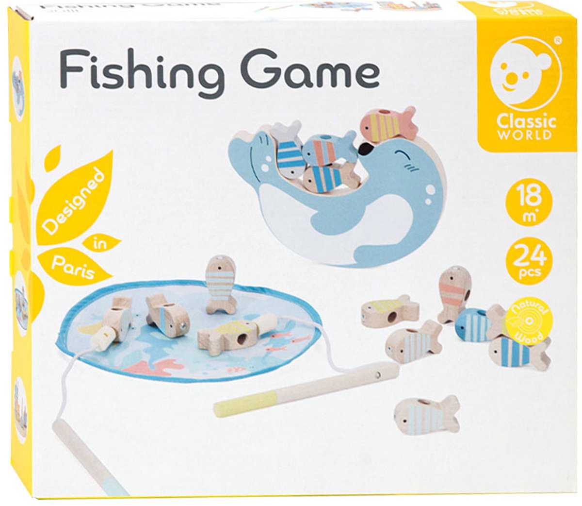 Classic World World Wooden Fish Game Seal, 24dlg.