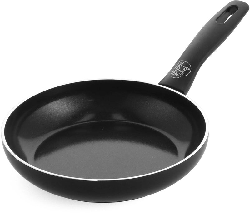 Padella per induzione in ceramica Greenchef prime 24 cm - senza pfas - padella a induzione - lavabile in lavastoviglie - adatta al forno fino a 160°C - rivestimento antiaderente in ceramica - alluminio riciclato - senza coperchio - nera