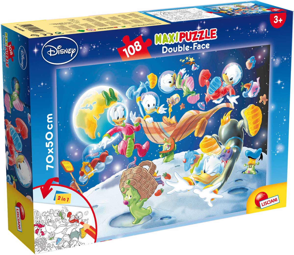 Lisciani disney puzzle df maxi piso 108 mickey mouse - en el espacio