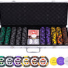 Longfield pokerset in zilveren koffer - high stake 500 chips 14gr.