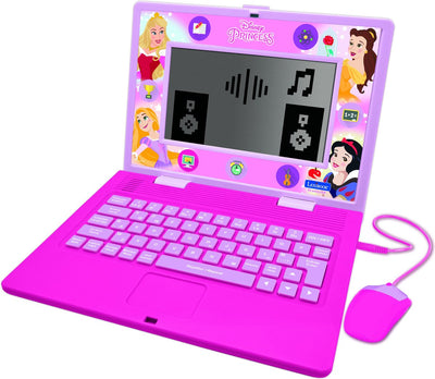 Lexibook portátil educativo bilingüe princesas disney con 170 actividades (85 en cada idioma) pantalla 6.7 y fr