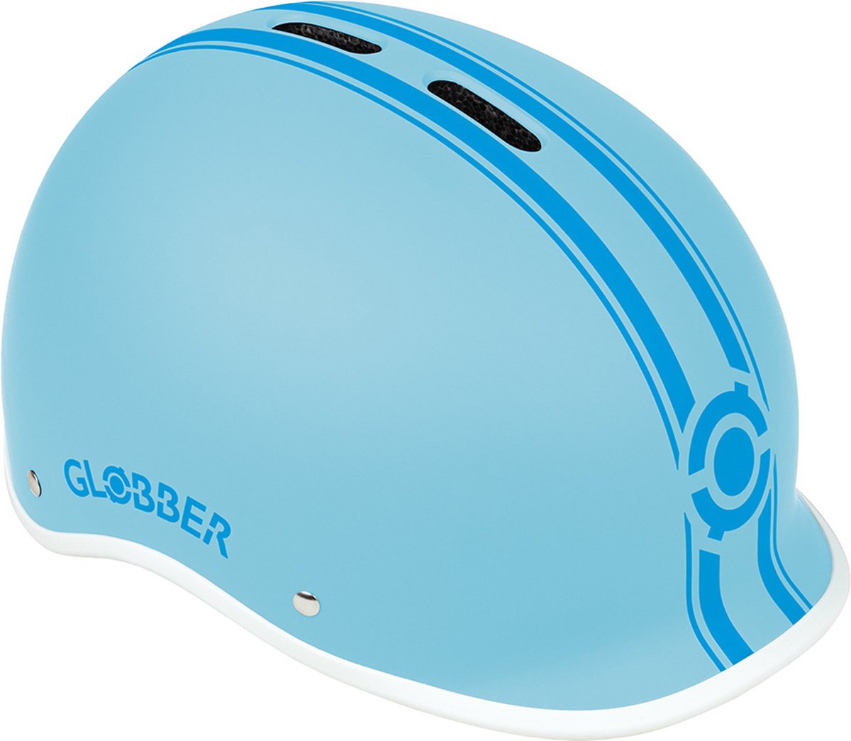 Casco Globber - casco urban xs blu pastello - blu - illuminazione LED - casco in abs - regolabile - xs 47-51 cm