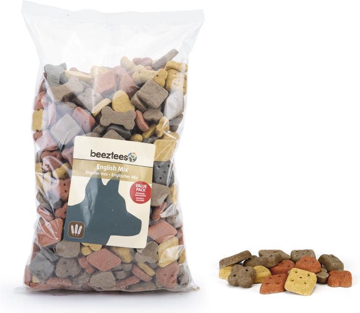 Beeztees engelse mix - hondenkoekjes - hondensnack - voordeelverpakking - 1400 gram