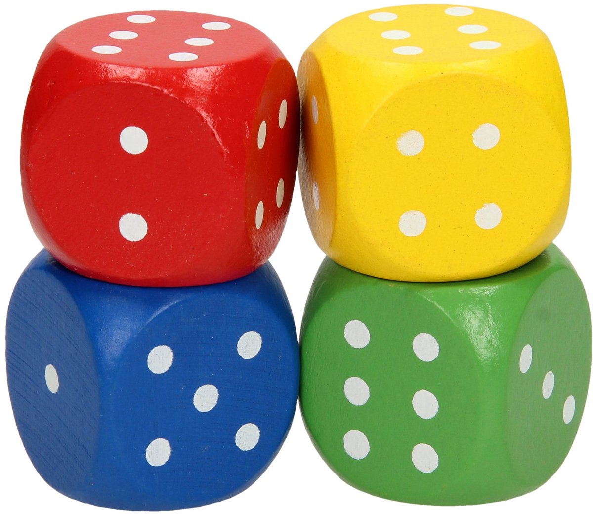 Playwood Wooden Dice Set grande, 4dlg.