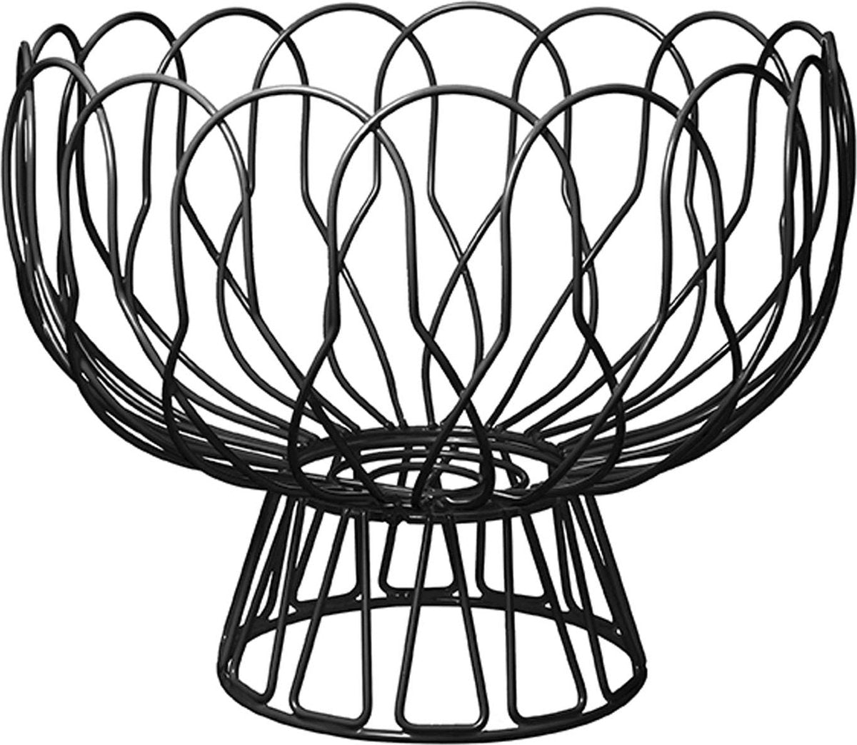 Frutero Present Time con cable - metal negro - 26x28cm - hierro - escandinavo - salón