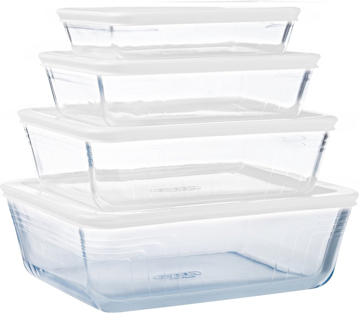 Pirofila Cook Freeze Pyrex con coperchio - set 4 pezzi - vetro -