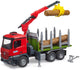 Bruder MB AROCS Wood Truck con grúa de carga y agarre