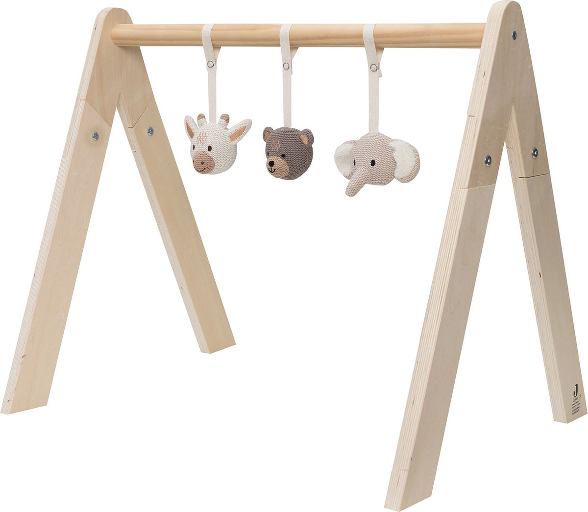 Jollein - babygym speeltjes - baby speelgoed hangers - hout polyester - animals