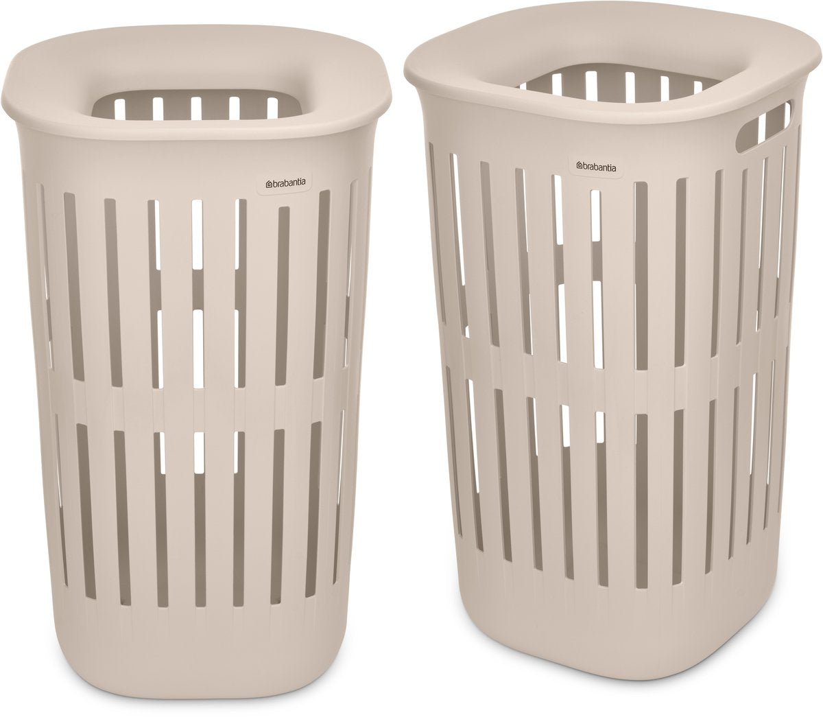 Brabantia collect-it wasmand - set van 2 - met deksel - 55 l - soft beige