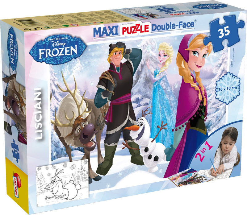 Lisciani disney puzzle df maxi piso 35 frozen jugando en el hielo