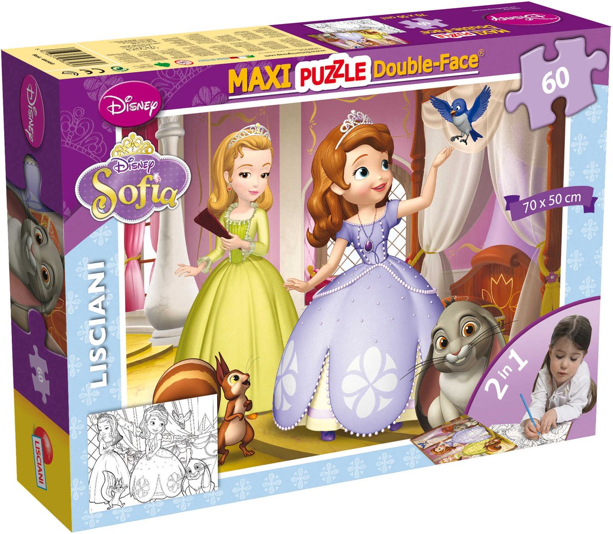 Lisciani disney puzzle df maxi piso 60 sofia