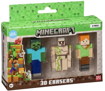 Minecraft 3D eraser set MC4021C 3 parts