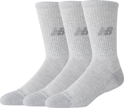 New balance active crew calcetines paquete de 3 calcetines deportivos unisex - gris atlético