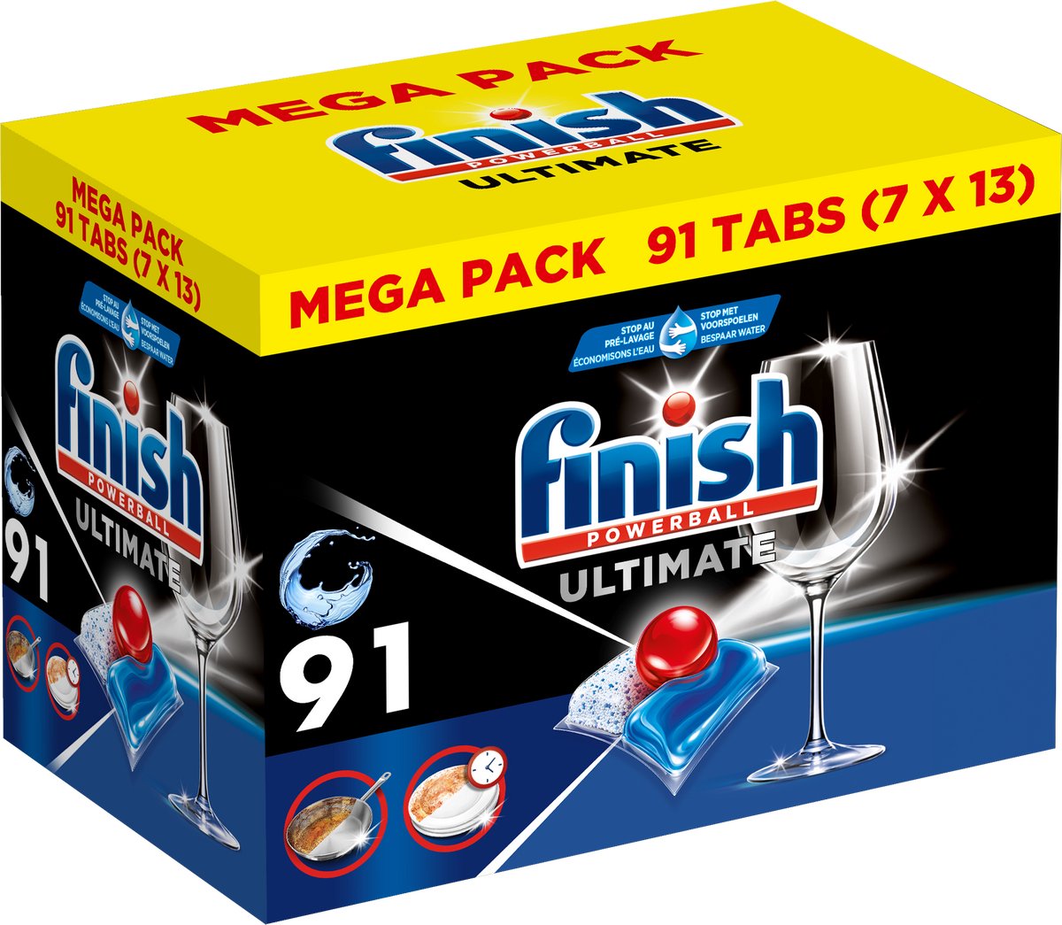 Finish ultimate all in one regular vaatwastabletten - 91 capsules