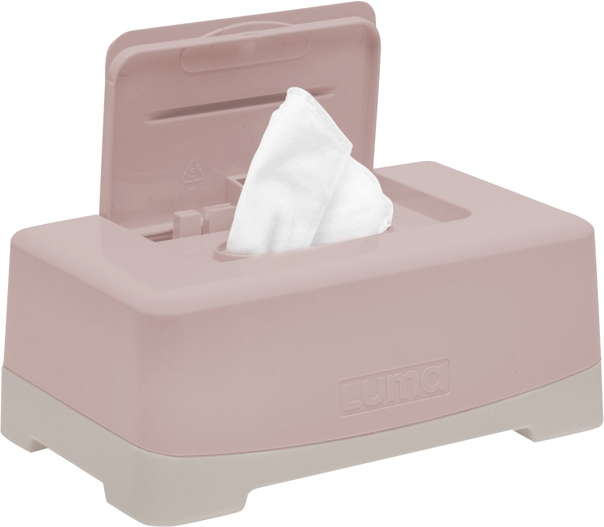 Scatola per salviette facili Luma rosa cipria