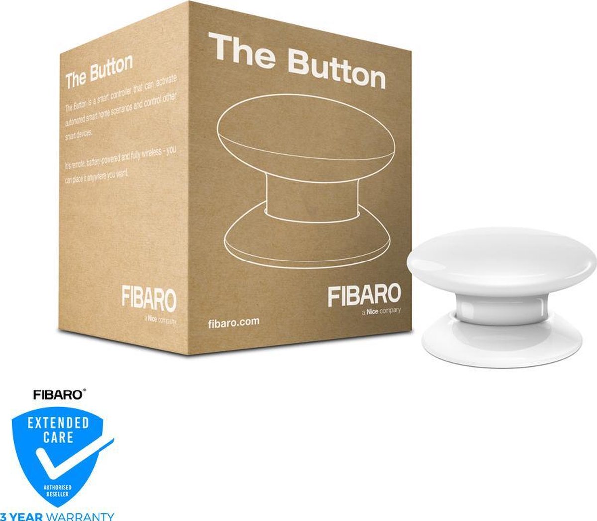 Fibaro the button - scène schakelaar - wit - z-wave