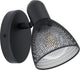 Eglo carovigno opbouwspot - 1 lichts - 7 cm. - e27 - zwart rooster