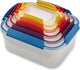 Joseph joseph nest lock - contenedores de comida - fáciles de apilar - 5 piezas - multicolor