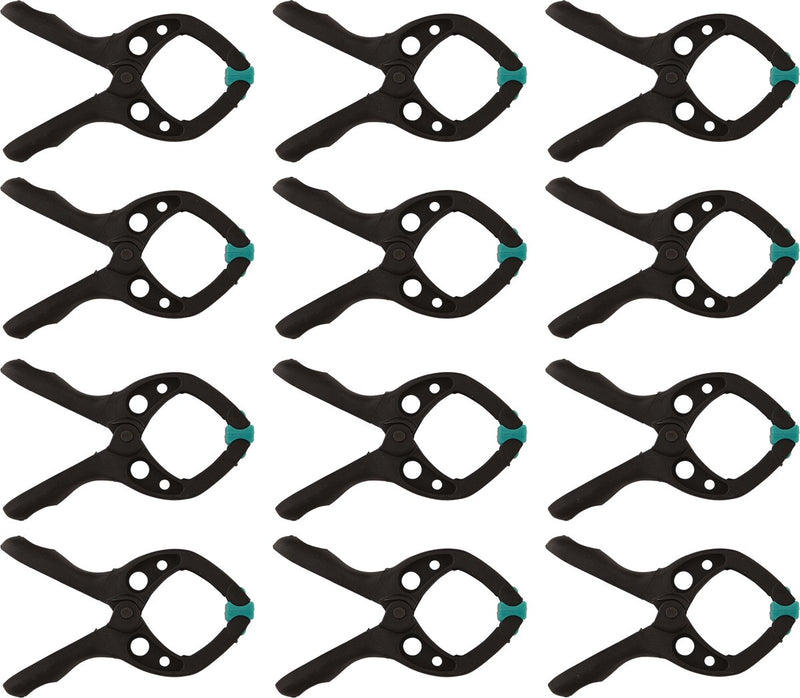 Wolfcraft - 12 morsetti a molla mini 30mm - morsetto a molla - morsetto per vela - morsetto per mercato - extra forte - morsetti per vela - 8653000