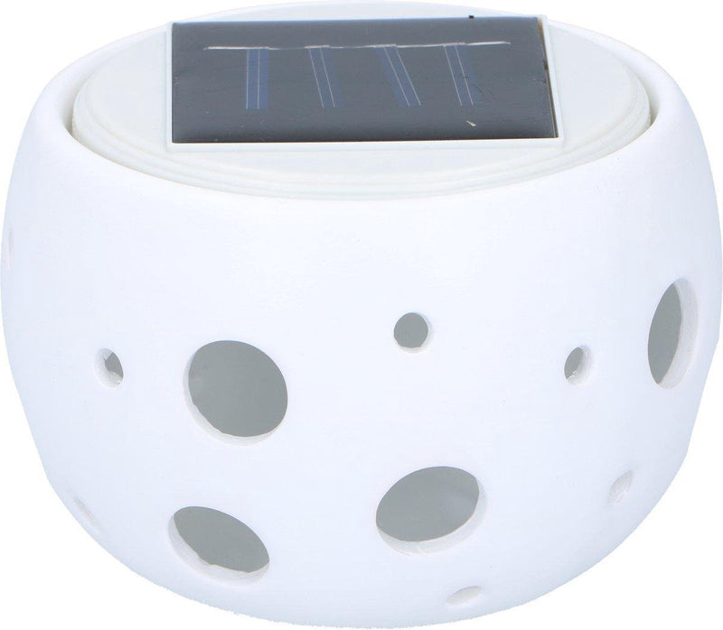 Lampada da giardino Grundig - cambia colore - LED - ceramica - solare - 10x7 cm