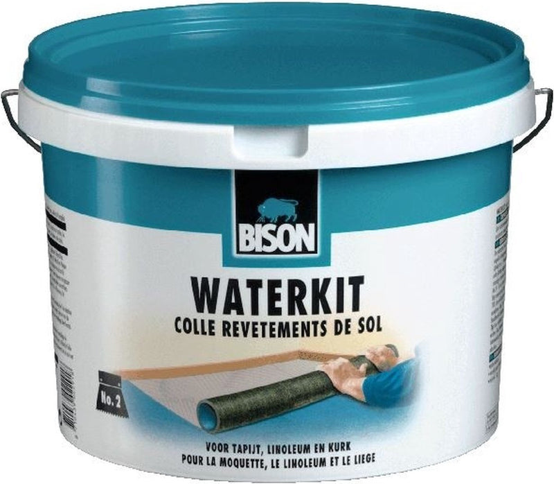 Sellador al agua Bison cubo 3 kg, pegamento a base de agua, para revestimientos de suelos, sin disolventes