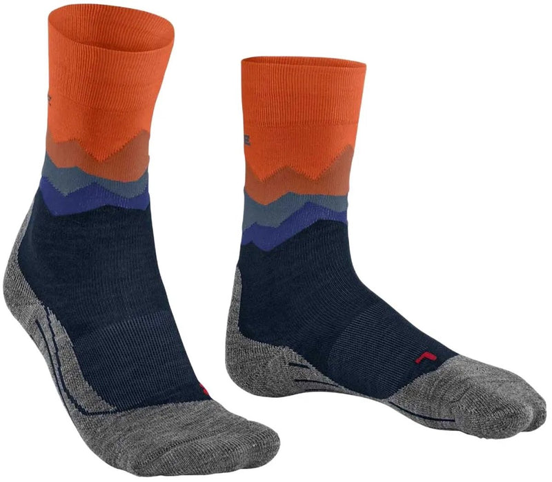 Falke tk2 calcetines para caminar de material funcional de lana gruesa anti-ampollas hombres azul - talla 46-48