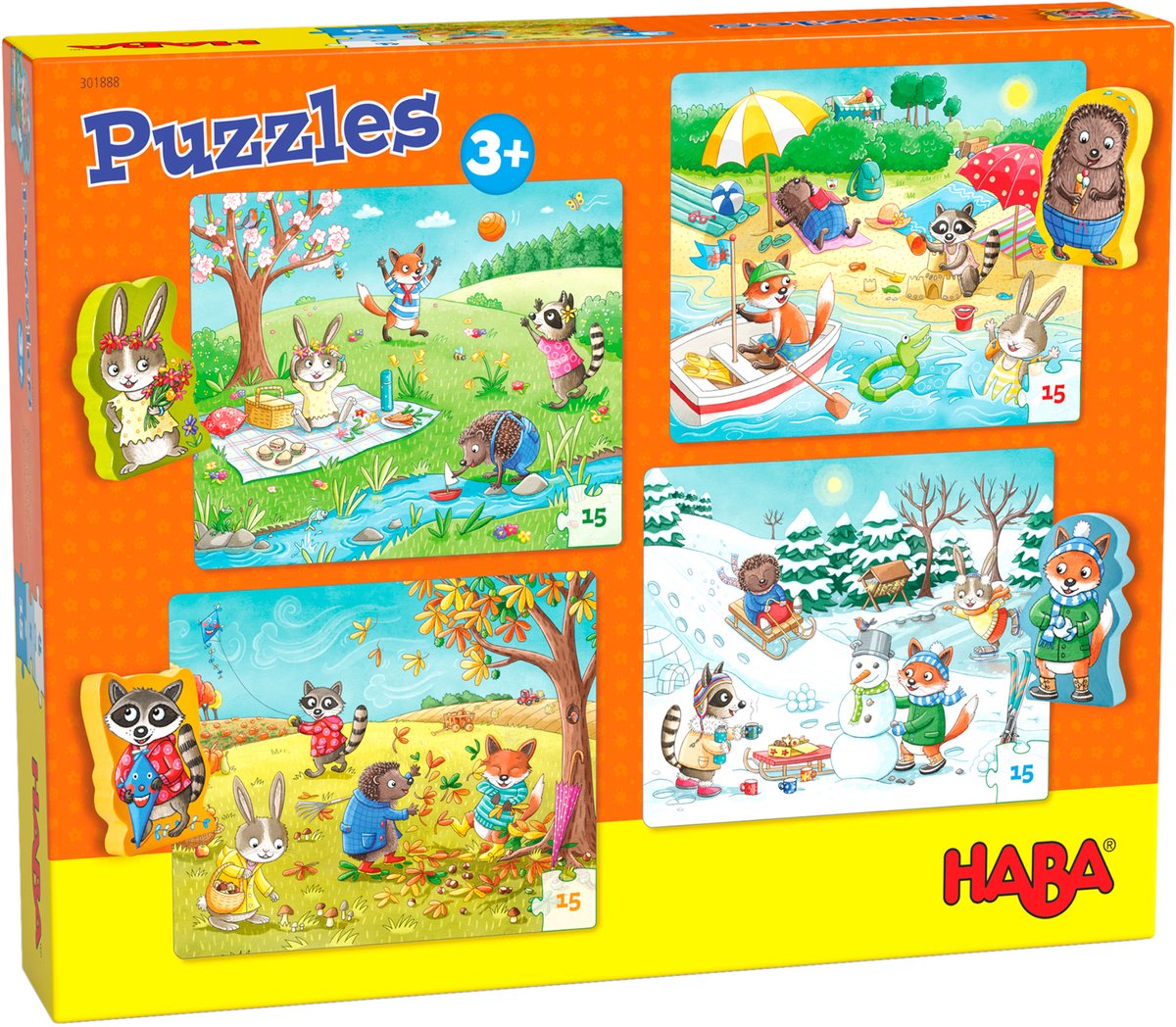 Haba children's jigsaw puzzle the seasons 8-piece