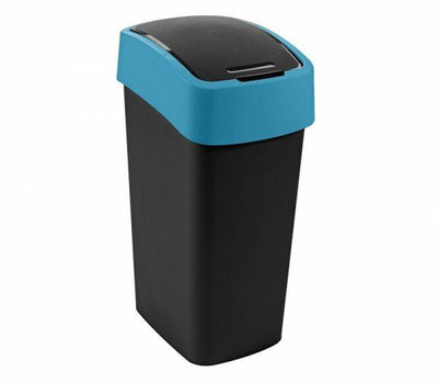 Curver flip bin series - cubo de basura - 9l - sistema de doble apertura - negro marino