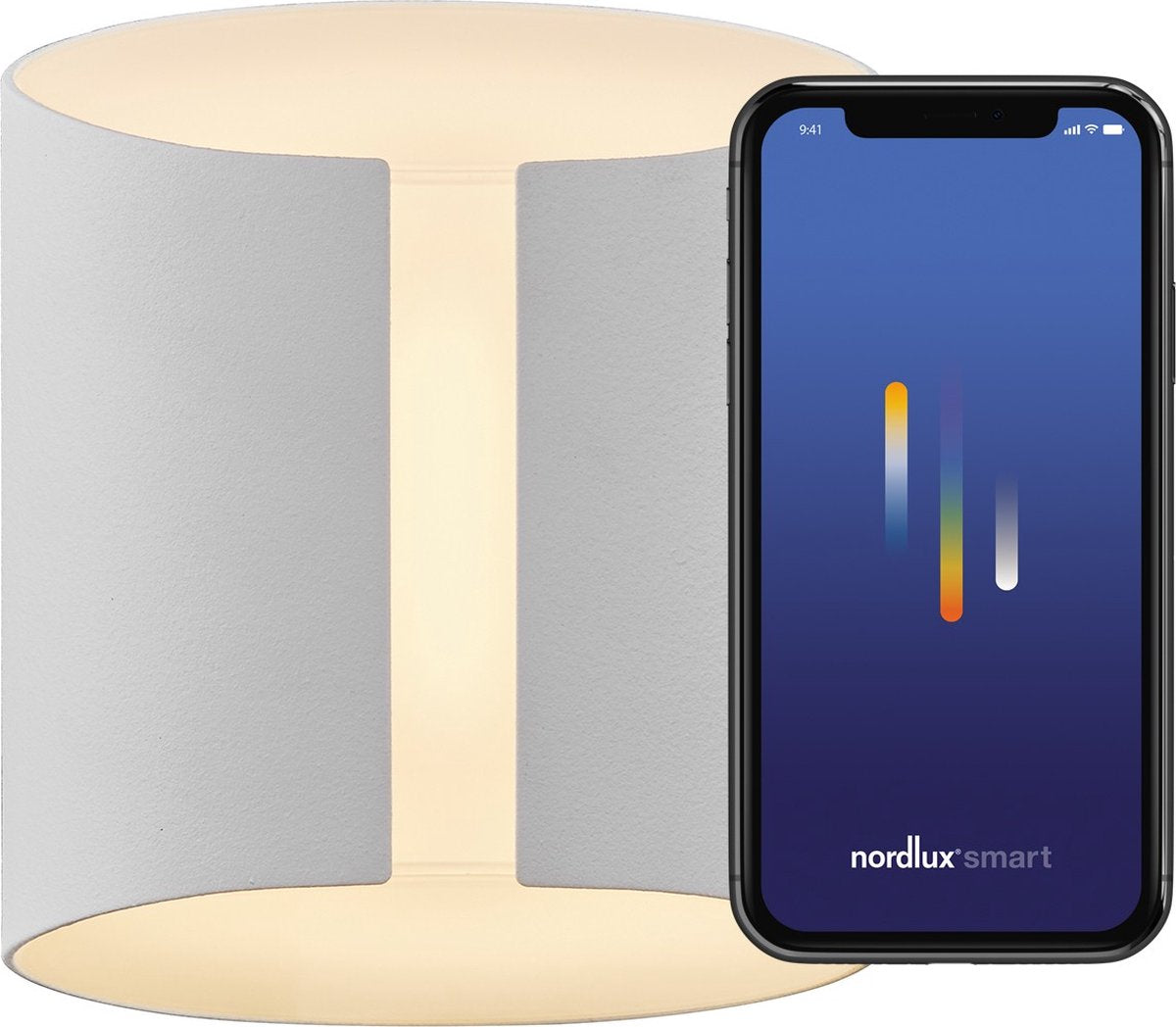 Nordlux grip-wandlamp-smart-2700 6500k-wit opaal