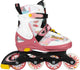 Nijdam inline skates verstelbaar - 33-37 - fruity fro-yo - roze wit