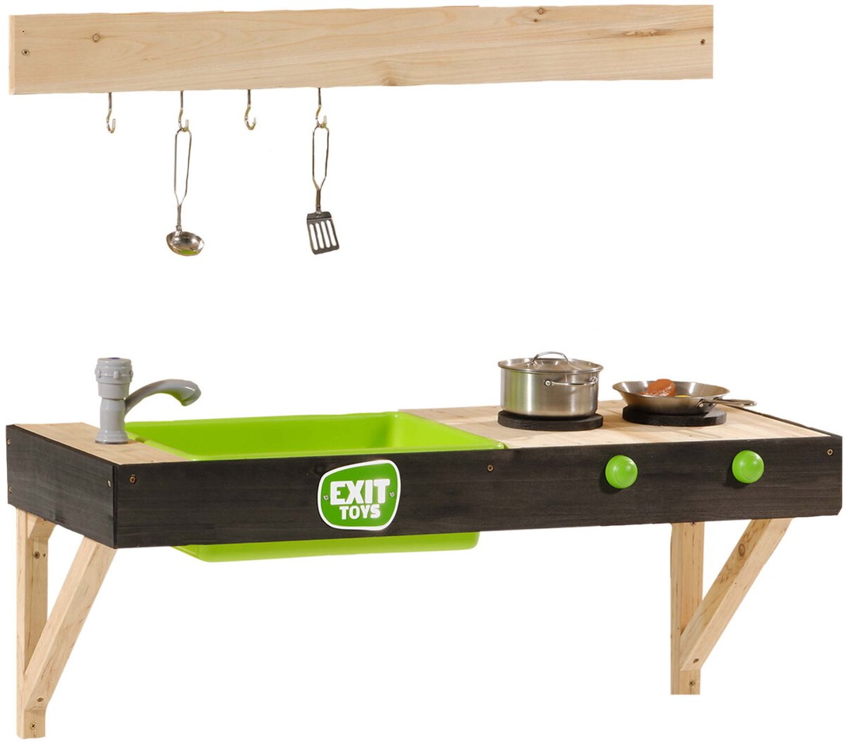 Exit Toys Exit Yummy 50 Cucina da Esterno in Legno - Cucina di Fango - Cucina da Gioco da Esterno - Bambini - Legno FSC