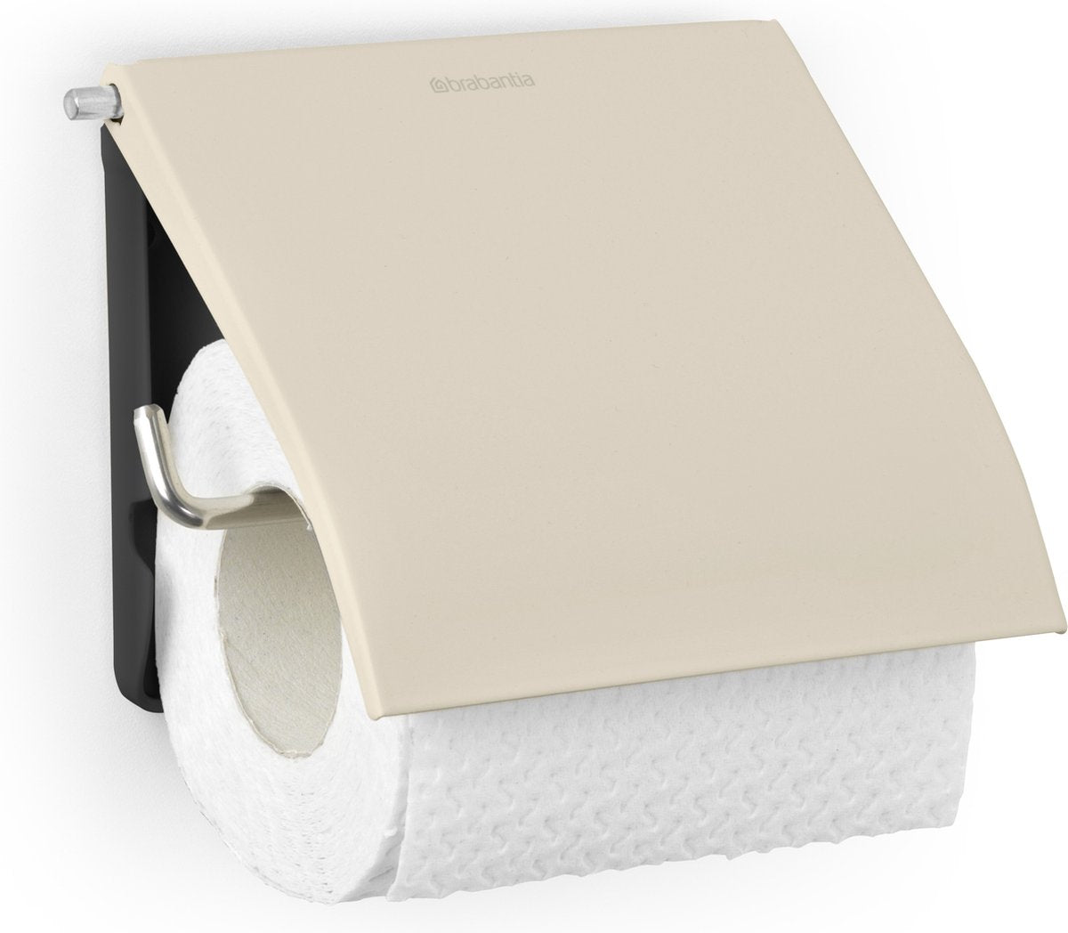Brabantia renew wc rolhouder - met klep - hangend - zonder boren - soft beige
