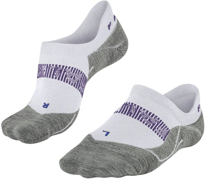 Falke ru4 cool calzini da corsa invisibili in materiale funzionale antivesciche da donna bianchi - taglia 39-40