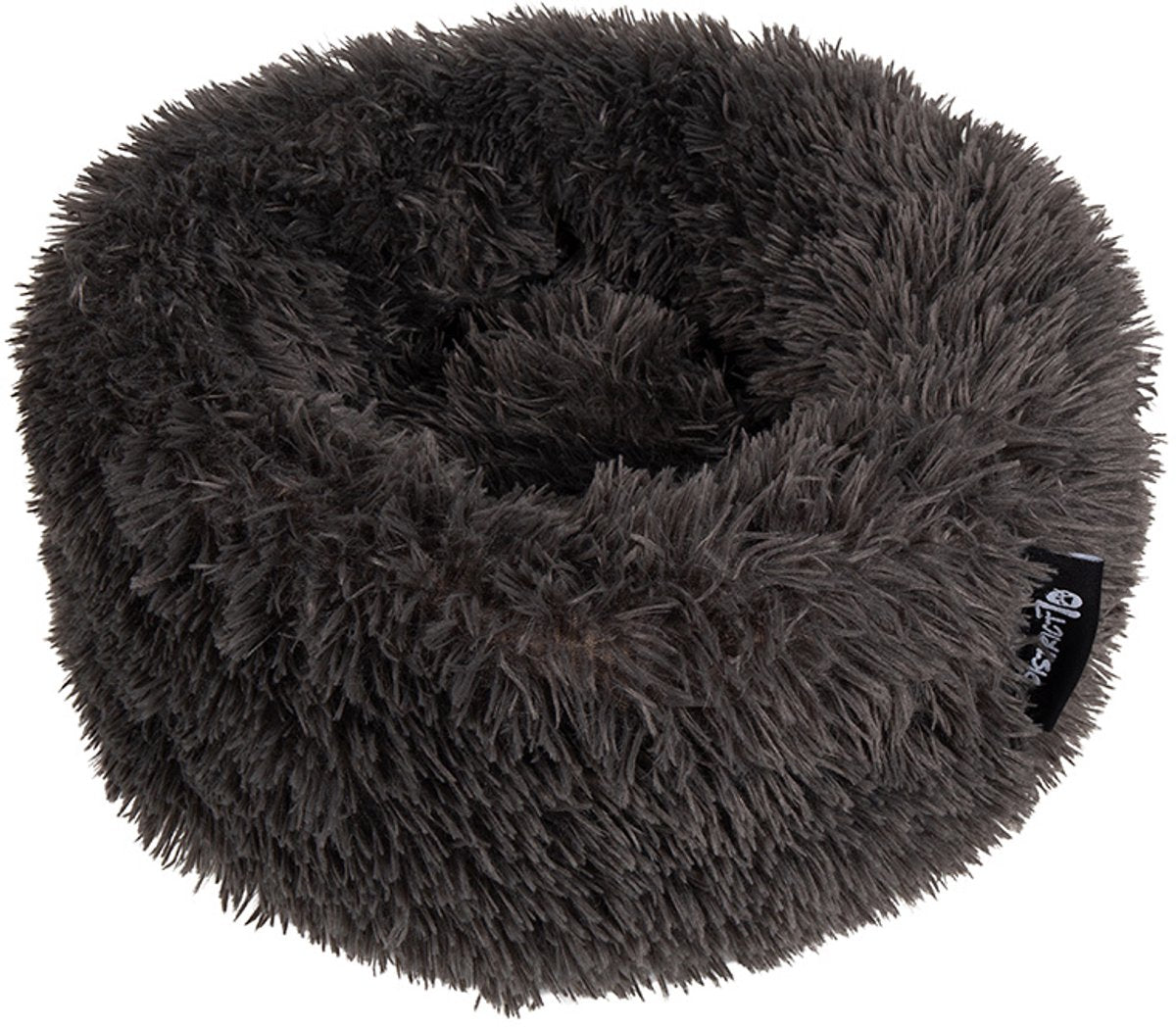 District 70 fuzz donut hondenmand – donker grijs - small ø 45 cm