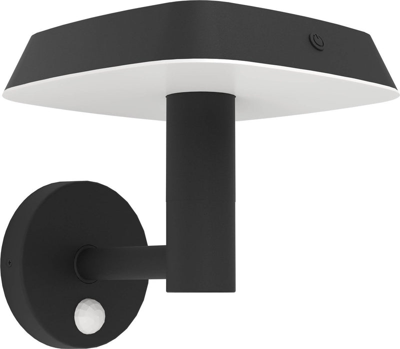 Eglo dreoli solar wandlamp buiten - zonne-energie - led - 21 cm - zwart wit