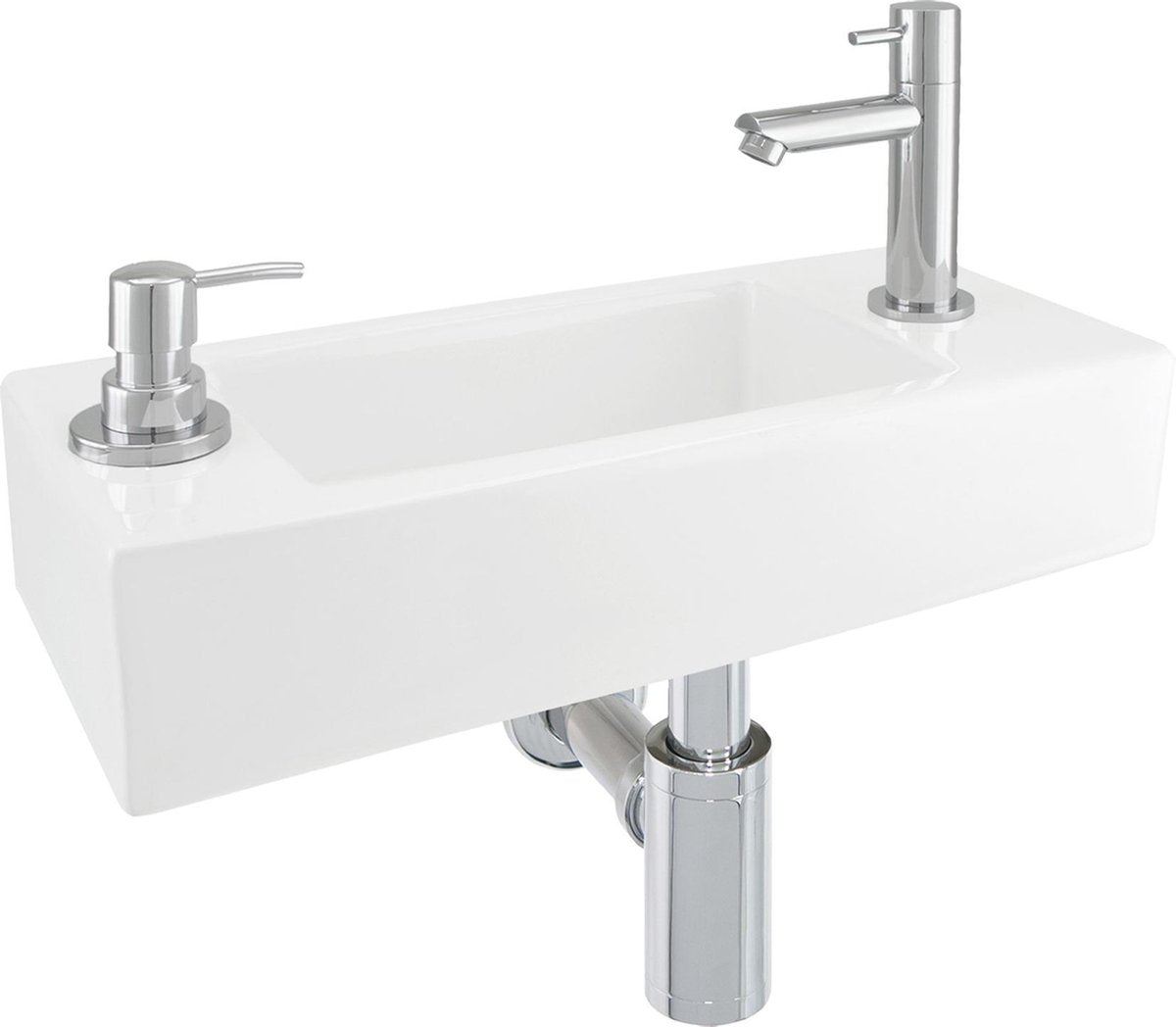 Set fontana Differnz sapon - con esclusivo dispenser di sapone integrato - bianco