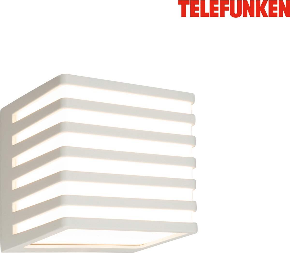 Telefunken - Lampada da parete a LED - 321904tf - ip54 - luce ascendente e discendente - luce bianca calda - 10 watt - 11 x 11 x 11 cm - grigio chiaro