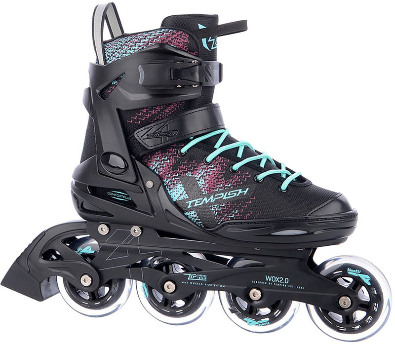 Tempish wox 2.0 84 skeelers - inline skates - dames - zwart turquoise - maat 40