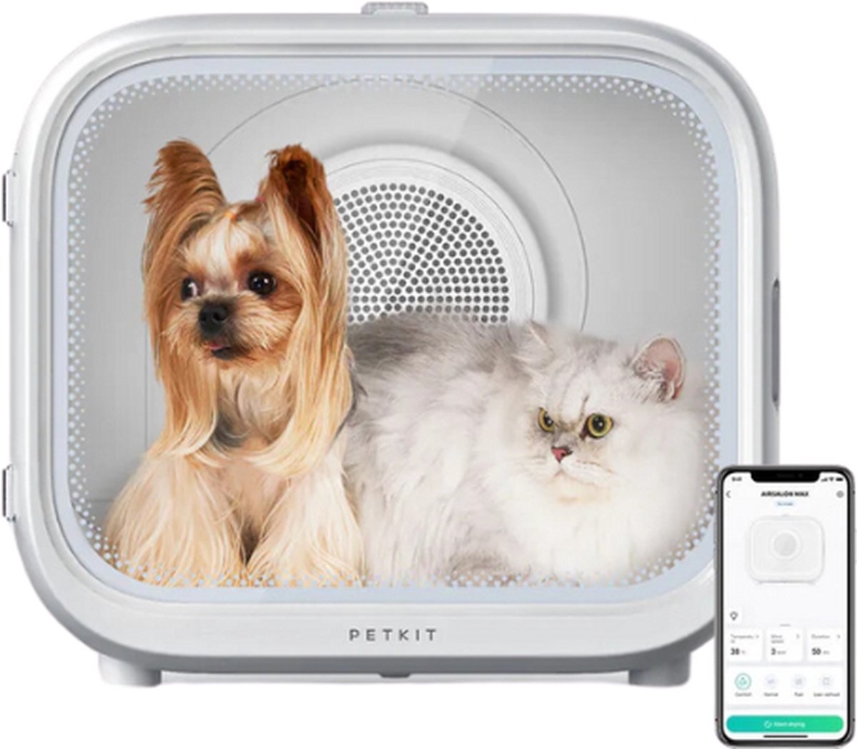 Petkit airsalon max - professionele waterblazer - honden en katten - droogcabine