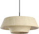 Eglo marford hanglamp - e27 - ø 50 cm - zwart|natuur|raffia