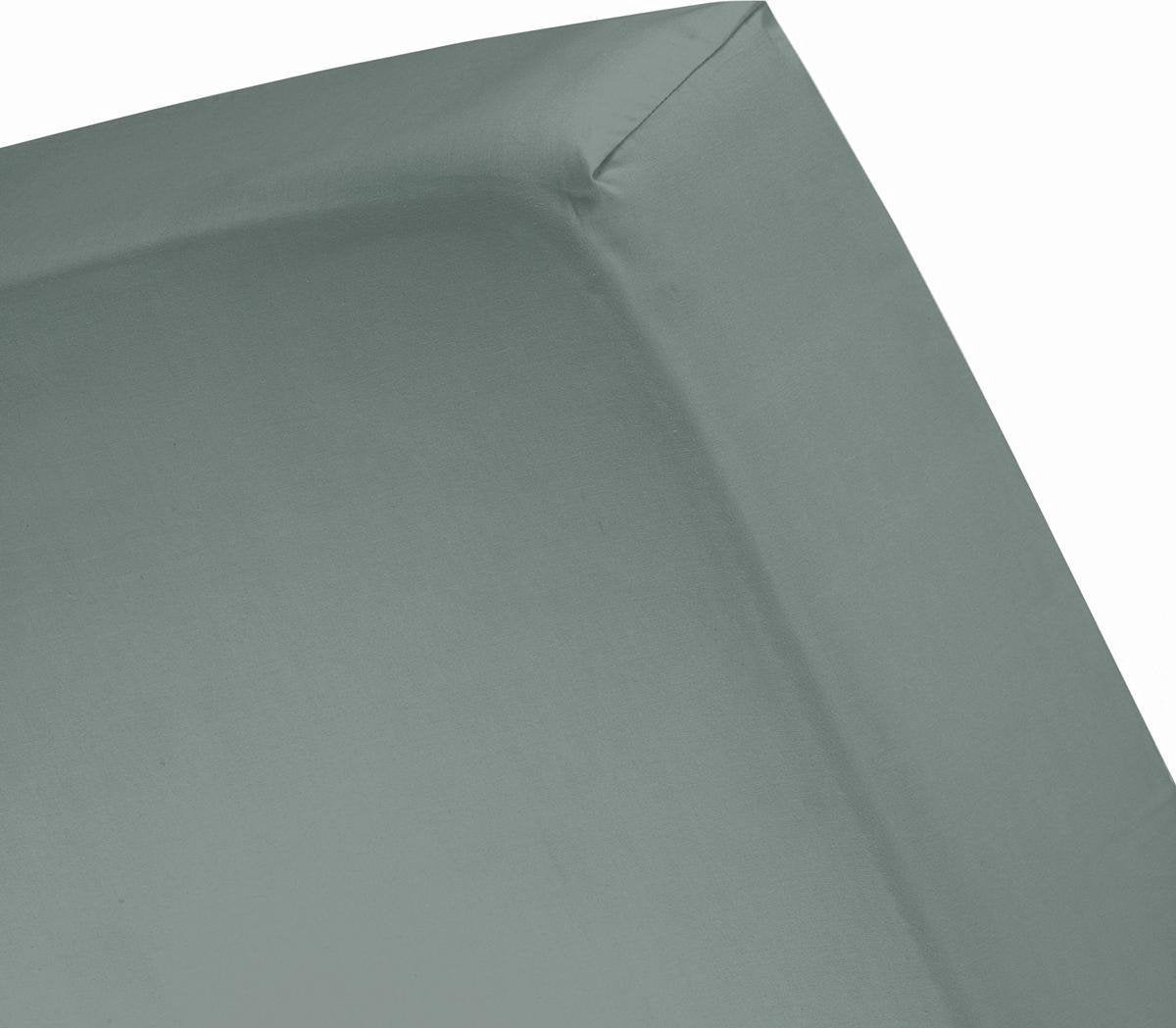 Sábana bajera de punto Cenicienta - 1 persona - algodón - suave - 70x200 cm - hasta 25 cm - verde