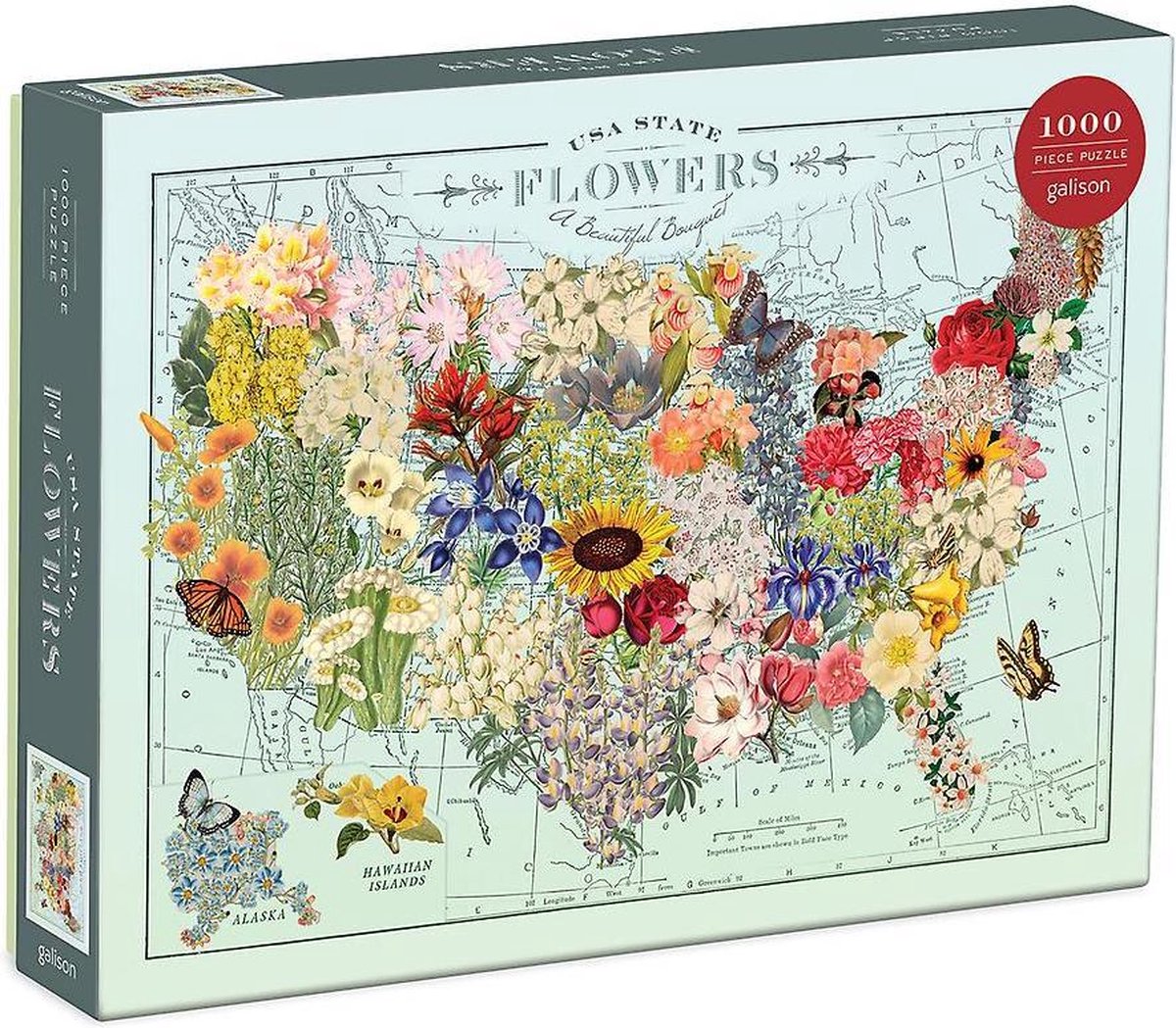 Wendy Gold USA State Flowers Puzzle da 1000 pezzi