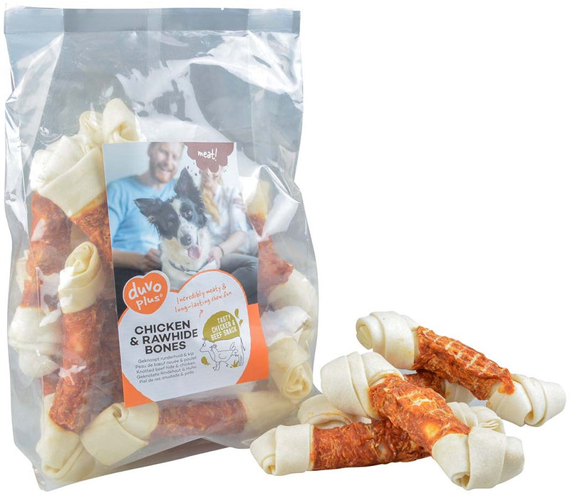 Duvo più carne! snack cosce di pollo in pelle grezza per cani l-1kg