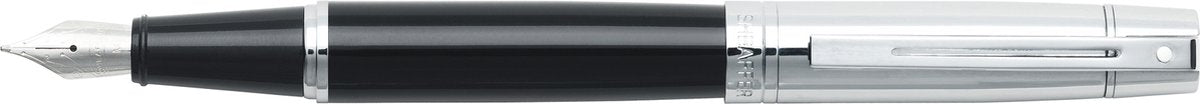 Pluma estilográfica Sheaffer - 300 e9314 - m - cuerpo negro con tapa cromada - sf-e0931453