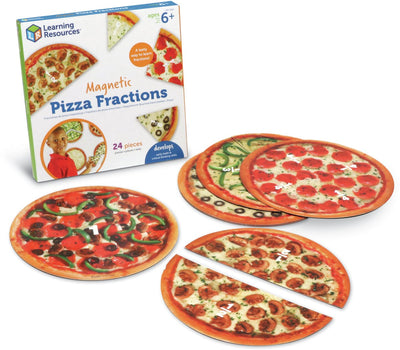 Recursos de aprendizaje fracciones de pizza magnéticas - 6+