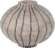 Woood karo decoratie vaas - papier mache - zand - 30x35x35