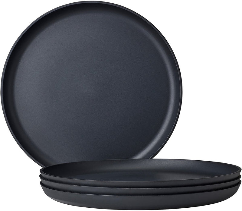 Mepal piatto piano silueta - 4 pezzi - piatti piani - nero nordico