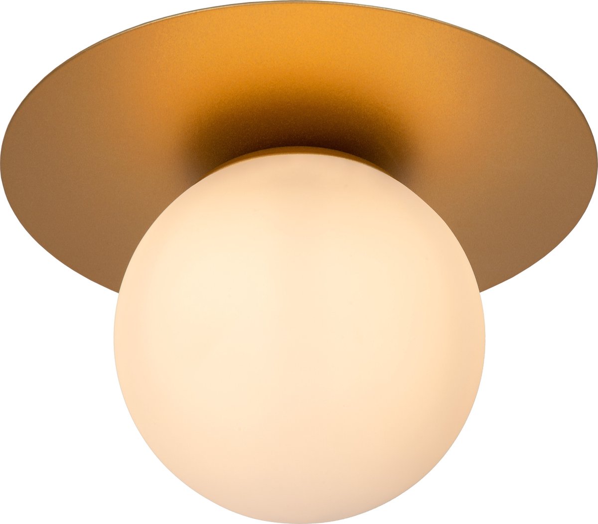 Lucide tricia - lampada da soffitto (plafoniera) - ø 25 cm - 1xe27 - ottone oro opaco