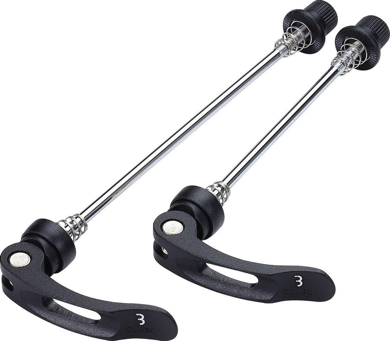 Bbb cycling quick release set wheelblock - lichtgewicht snelspanners fiets - voor- en achterwiel - aluminium - 100mm 135mm - bqr-01